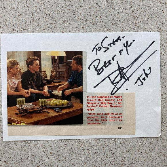 Robert Newman Signed Inscribed Card 4”X6” Josh Guiding Light /Kirk Santa Barbara - Picture 1 of 1